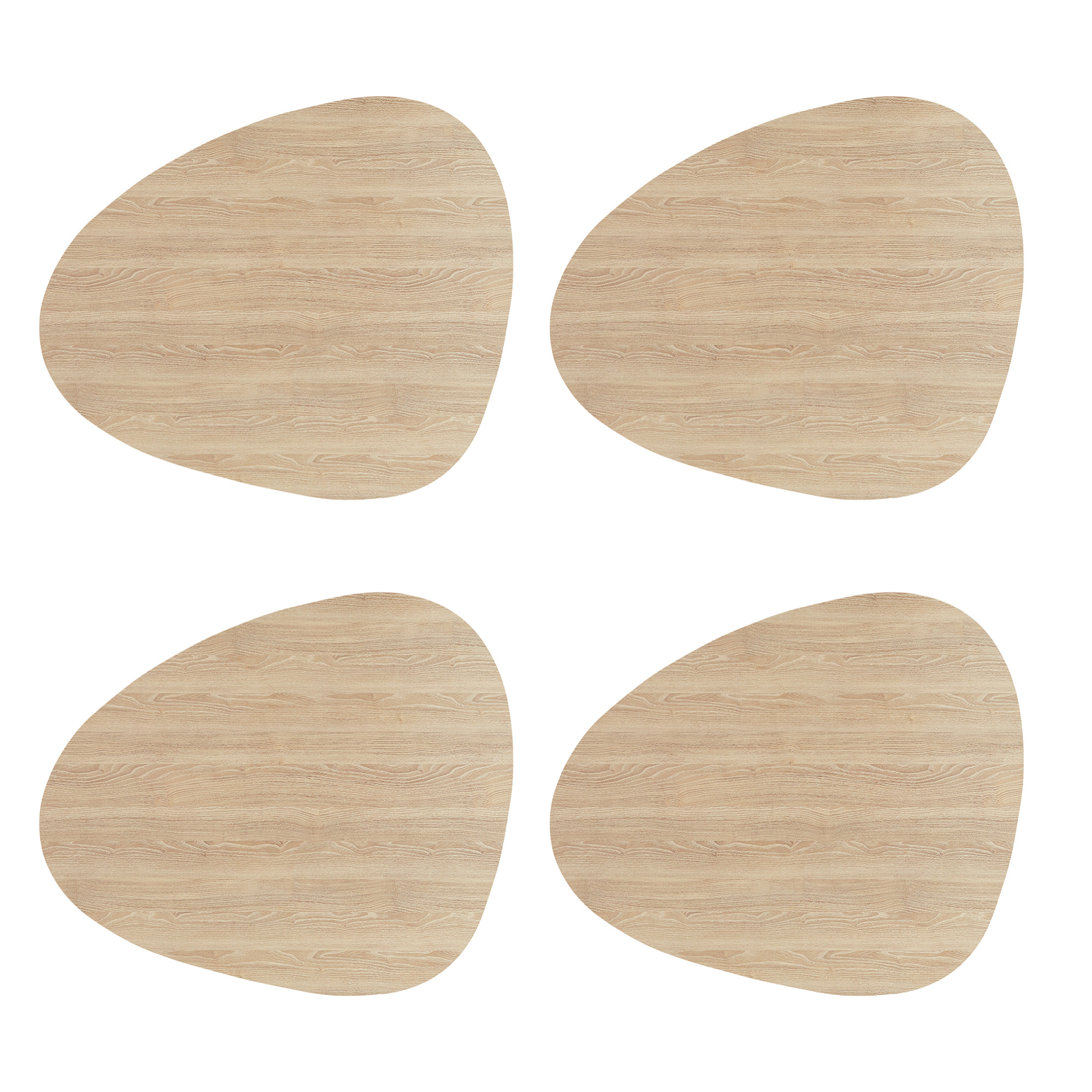 VINILIKO, set de 4 individuales de mesa Forma madera roble 4u-40x47 cm