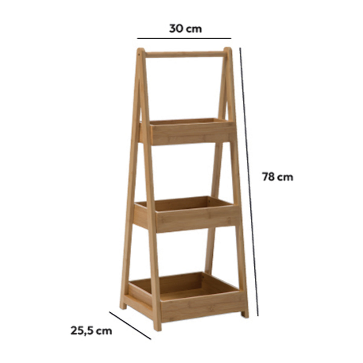 Desserte 3 niveaux Bambou Green Harmony