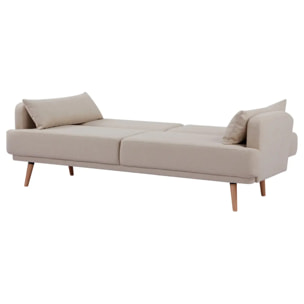 Canapé convertible Jack 3 places beige