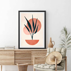 Affiche fleurs Copenhagen deco Affiche sous cadre noir
