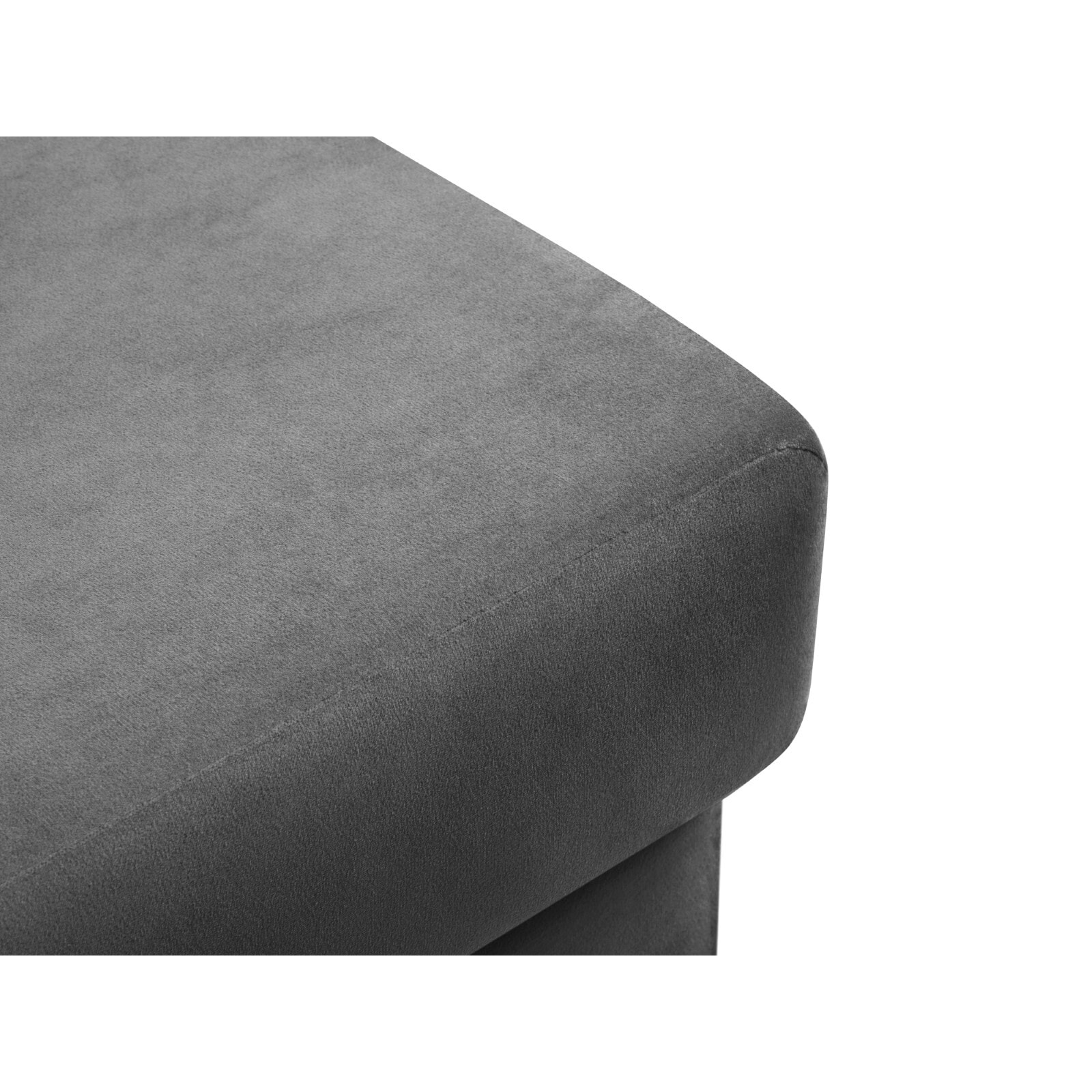 Pouf "Kyoto" en velours gris clair