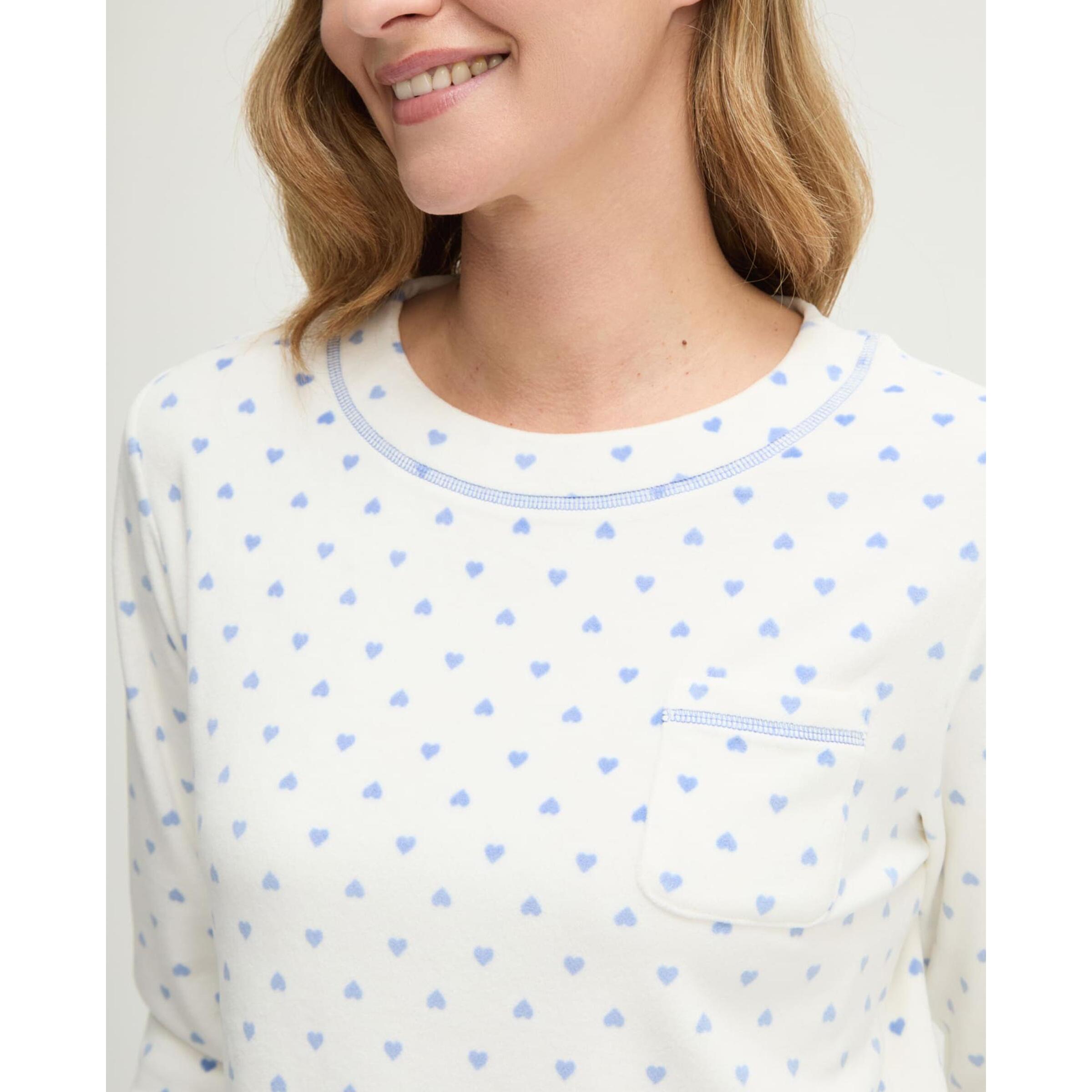 Pijama mujer de corazones micropolar
