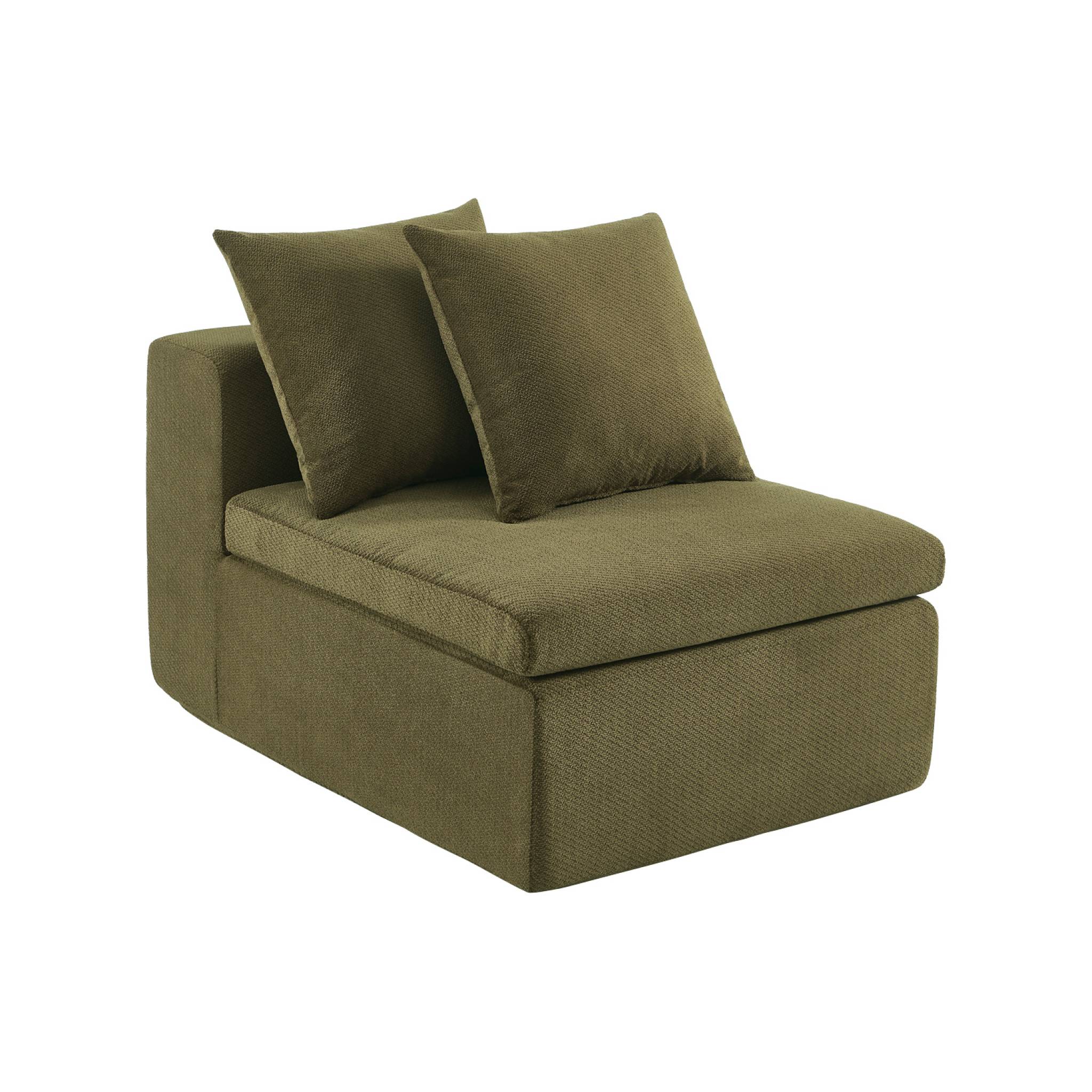 Fauteuil pour canapé modulable tissu chenille 1 place MOVI