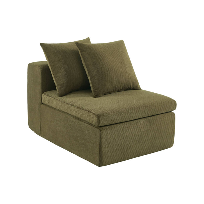 Fauteuil pour canapé modulable tissu chenille 1 place MOVI