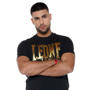 Camiseta de manga corta para hombre "Authentic Gold" con logo dorado