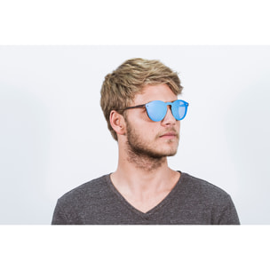 Gafas de sol PALO ALTO RIGA - Mate demi marrón y revo azul cielo / Plana