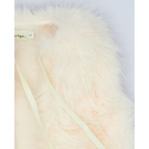 CHALECO PELO LARGO ROSA