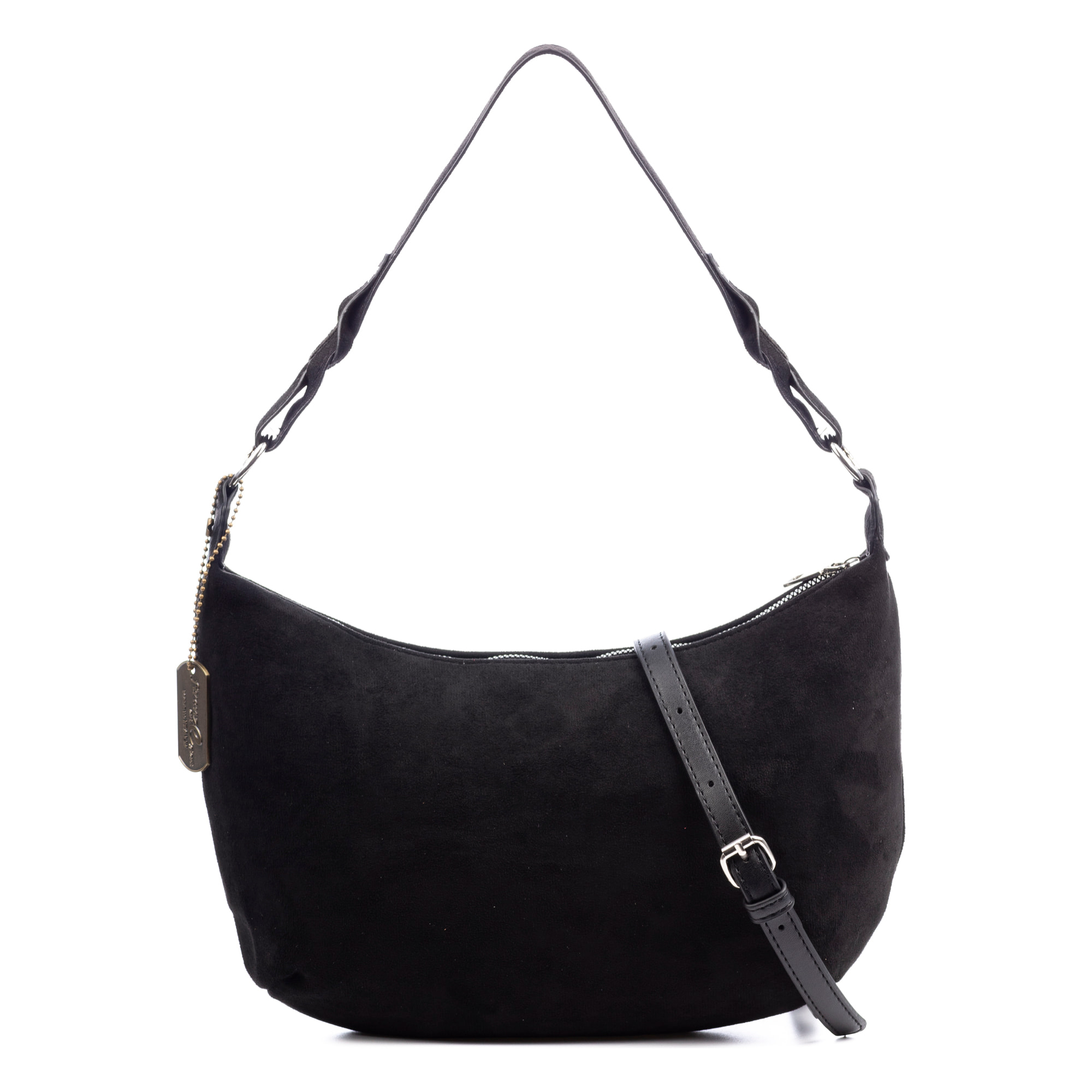 Atessa bolso bandolera de piel auténtica gamuza.