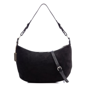 Atessa bolso bandolera de piel auténtica gamuza.