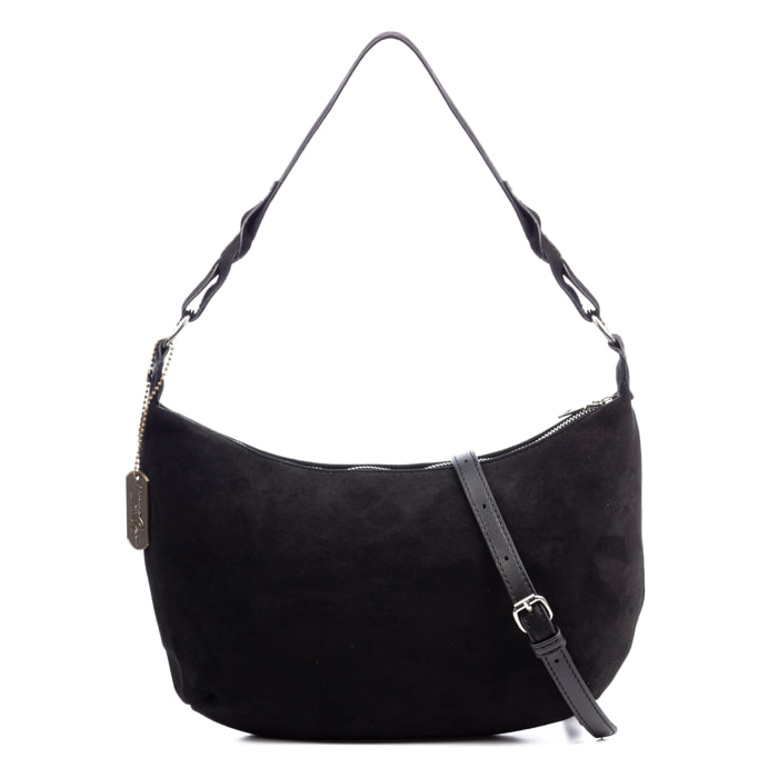 Atessa bolso bandolera de piel auténtica gamuza.