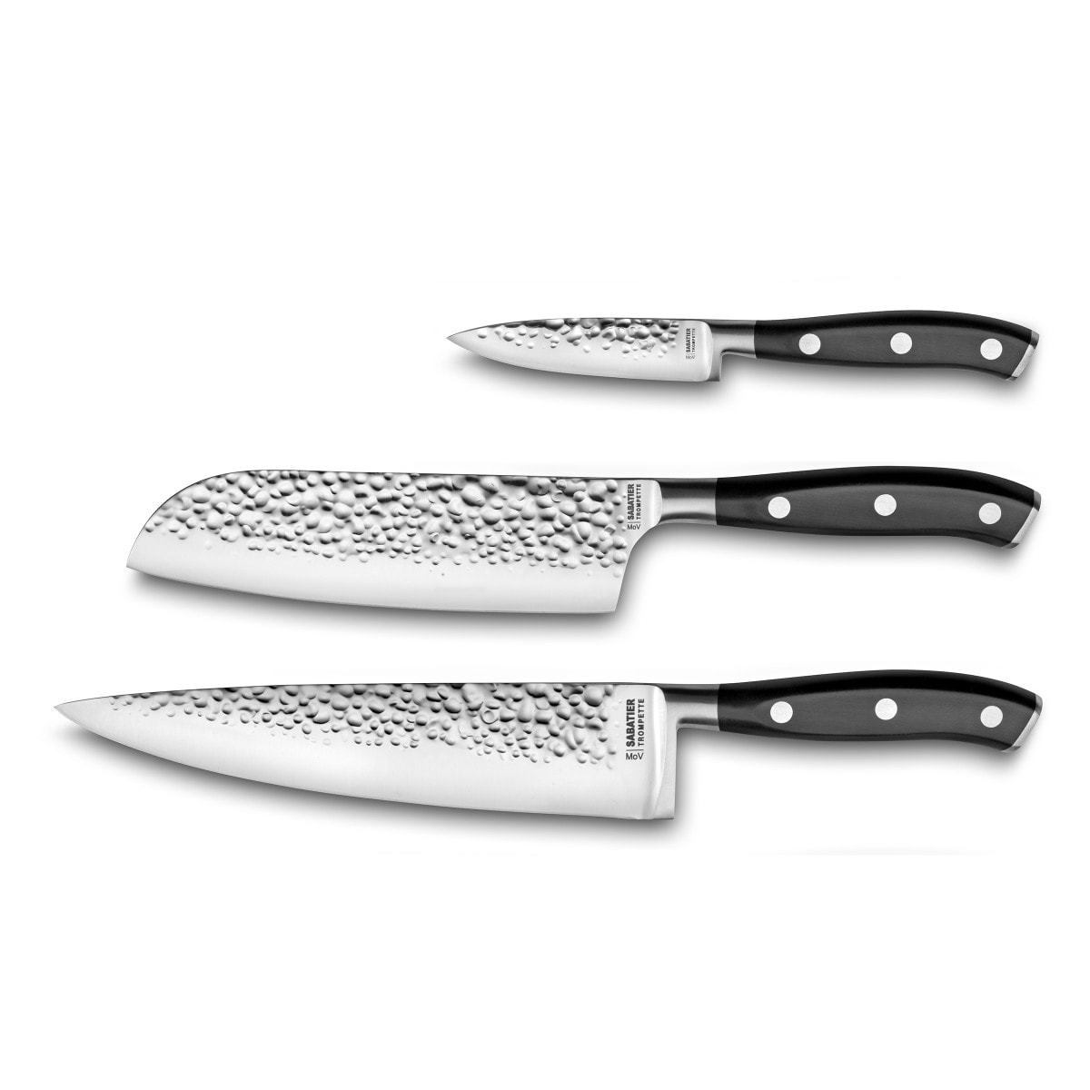 Carbon - Set di 3 coltelli da cucina