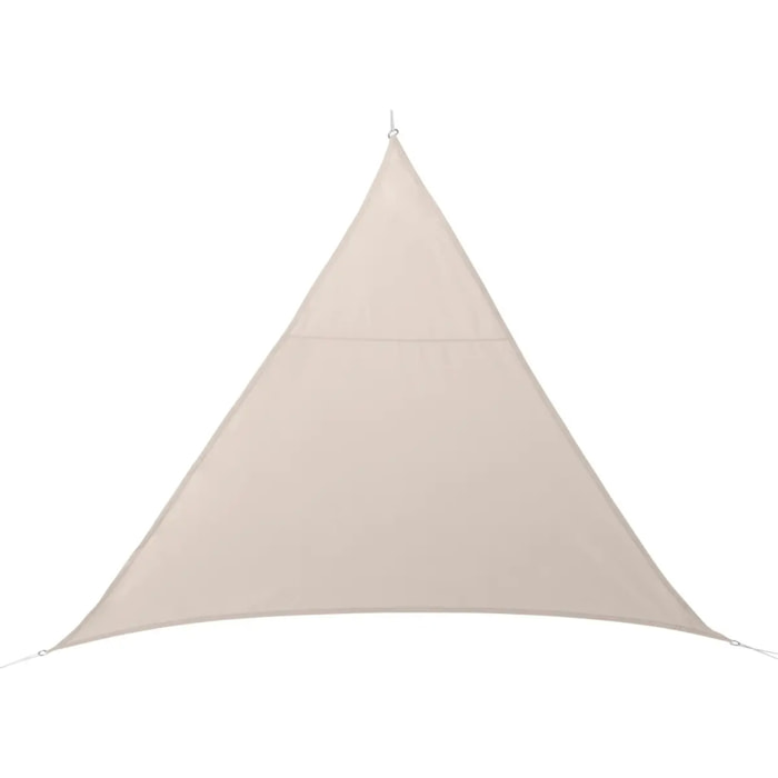 Voile d'ombrage triangulaire "Curacao" blé 3 x 3 x 3m en polyester