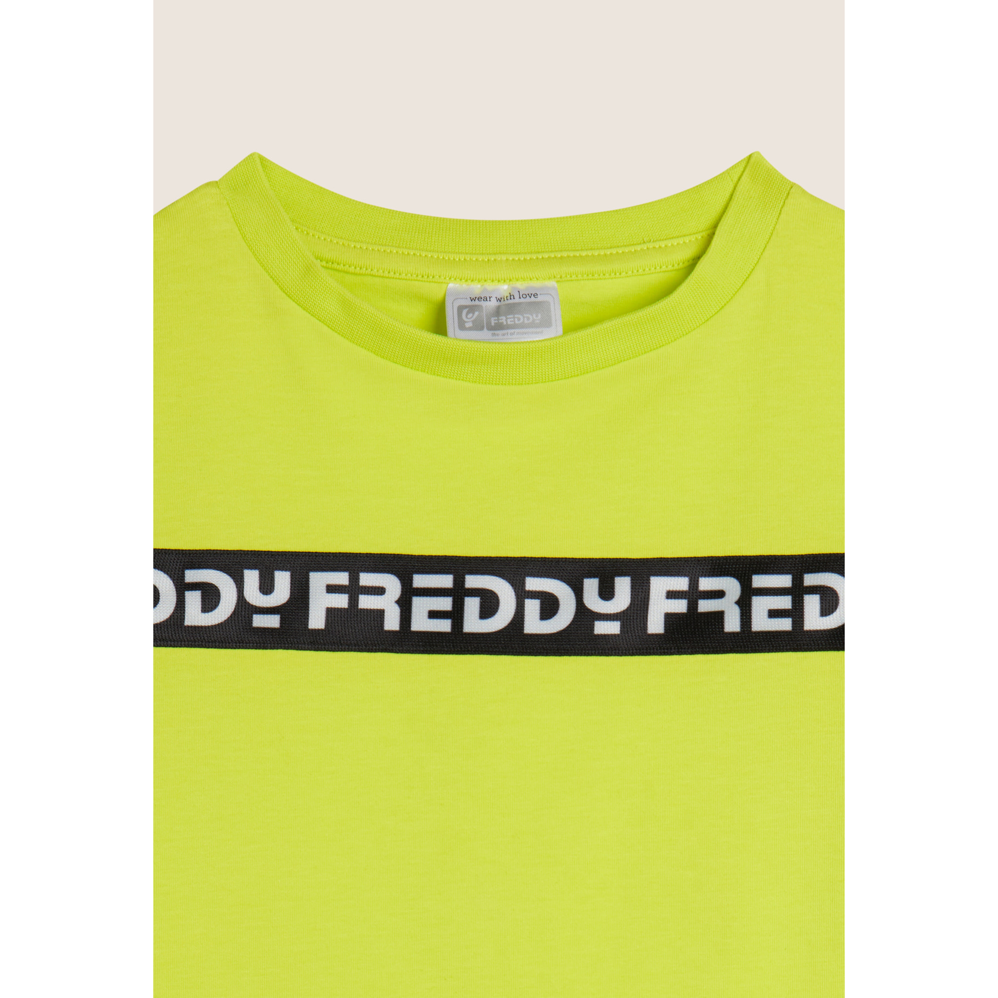 T-shirt Bambina manica corta con banda logo FREDDY