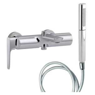 Pack mitigeur bain douche Aléo+ + douchette Shift Ellipse + flexible lisse 160 cm