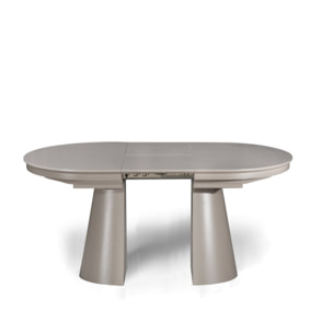 Table à manger extensible Tomasucci GLOMMA, en MDF, taupe, 150/200/250 × 110 × 76 cm