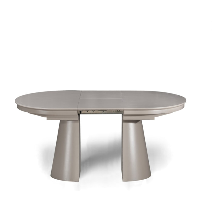 Table à manger extensible Tomasucci GLOMMA, en MDF, taupe, 150/200/250 × 110 × 76 cm