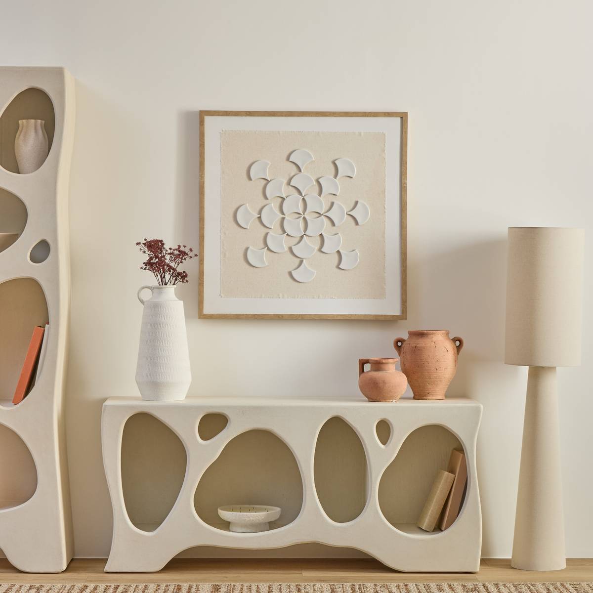 Toile 3D Houria beige 78x78cm