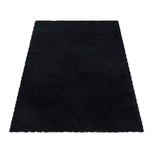 SYDNEY - Tapis shaggy uni à poils longs noir - SYD3000NOI