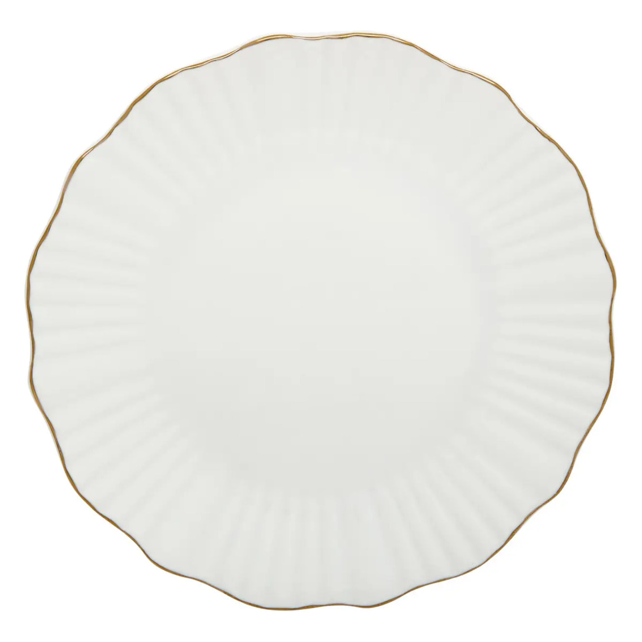Lot de 6 assiettes dessert Daphné ronde D.20cm blanc