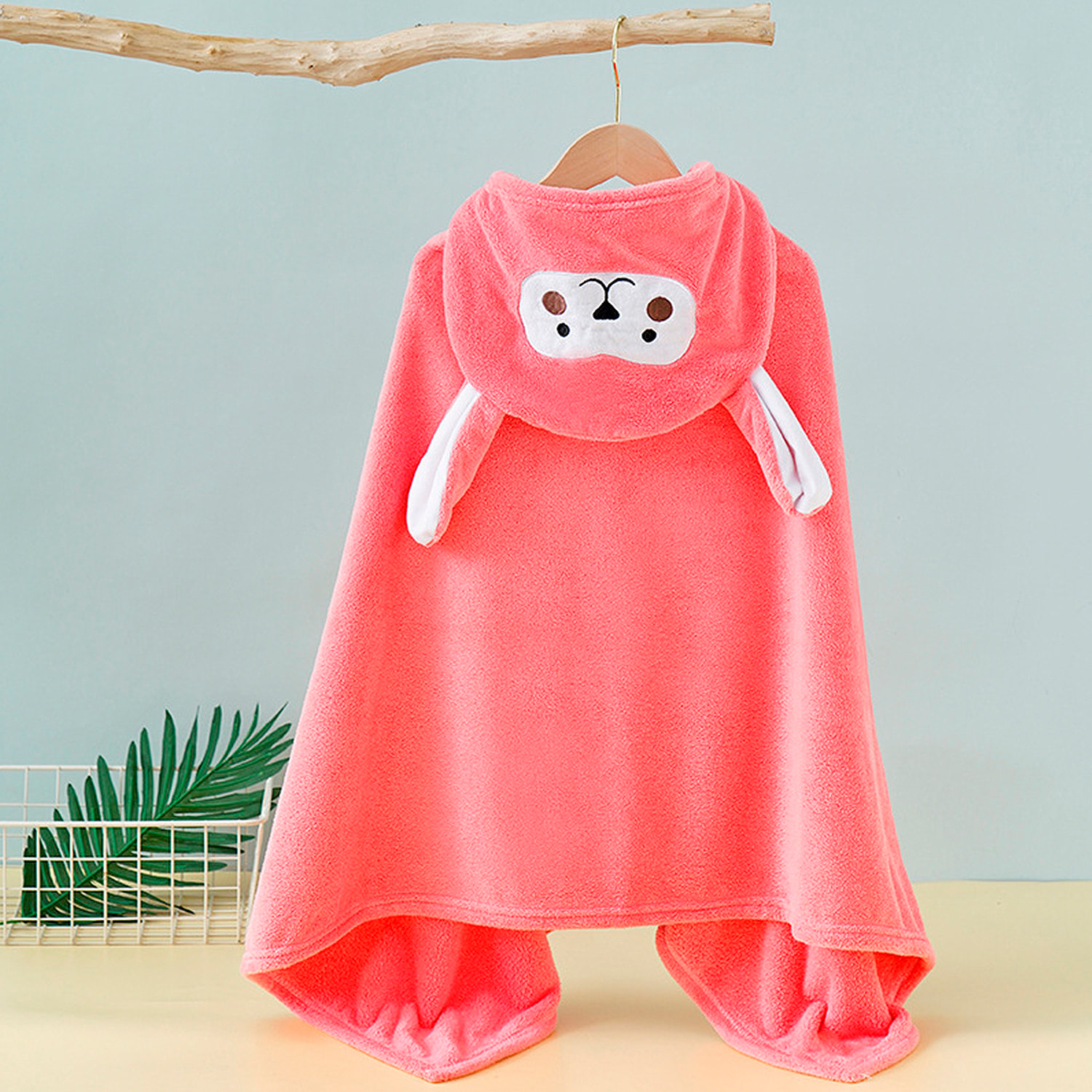 Asciugamano per bambini dal design coniglietto.