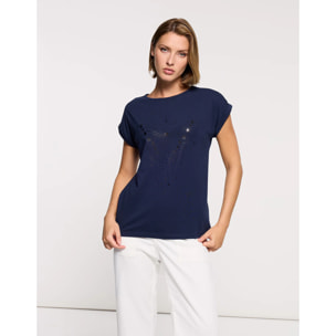 Camiseta Manga Corta Azul Marino - Kalosa