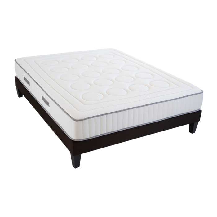 Ensemble Matelas Cristal avec sommier en bois