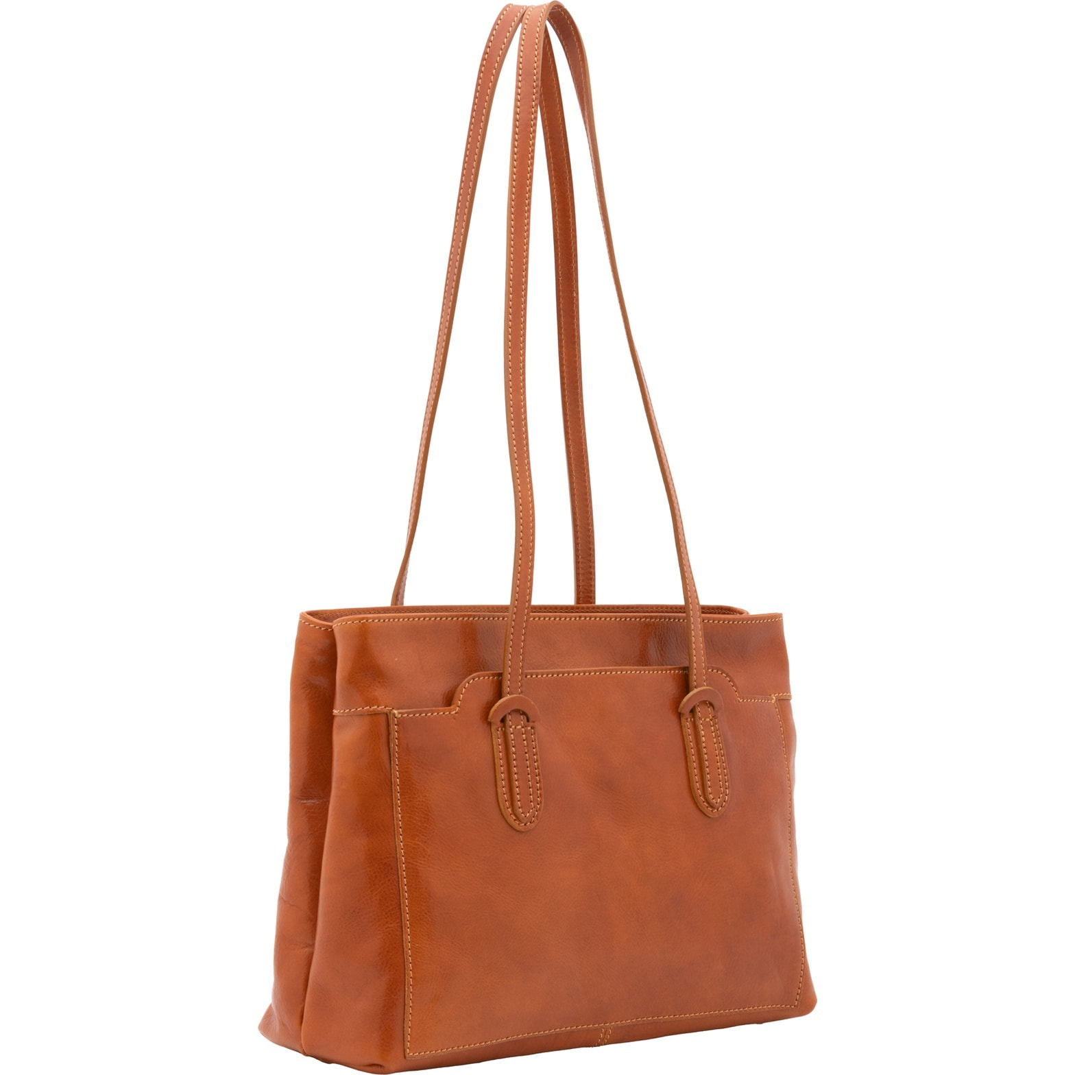 Borsa a spalla da donna - Modello Iduna Lux - Vera pelle - 35.0 x 26.0 x 12.0 cm