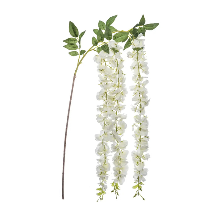 Tige de glycine artificielle blanc H130cm