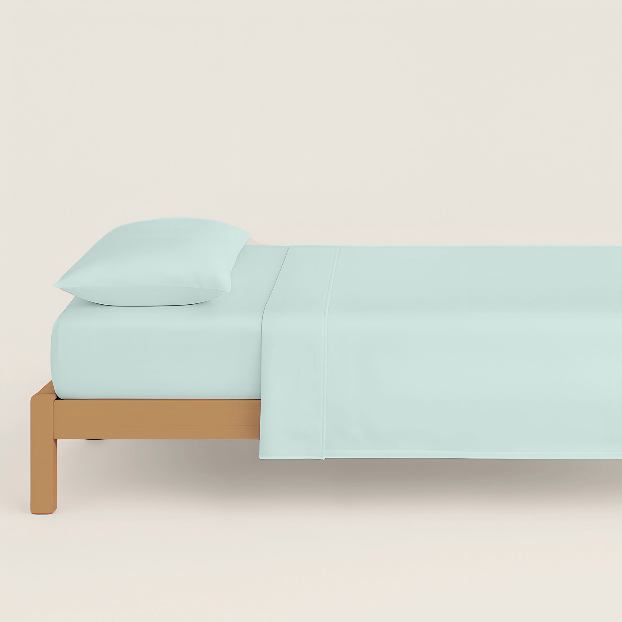 Juego de Sábanas Lisas - 100% Microfibra - Incluye 1 o 2 Fundas de Almohada + 1 Sábana Bajera - Verde Claro