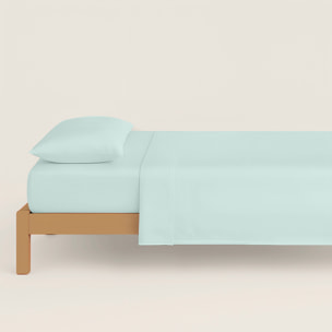 Juego de Sábanas Lisas - 100% Microfibra - Incluye 1 o 2 Fundas de Almohada + 1 Sábana Bajera - Verde Claro