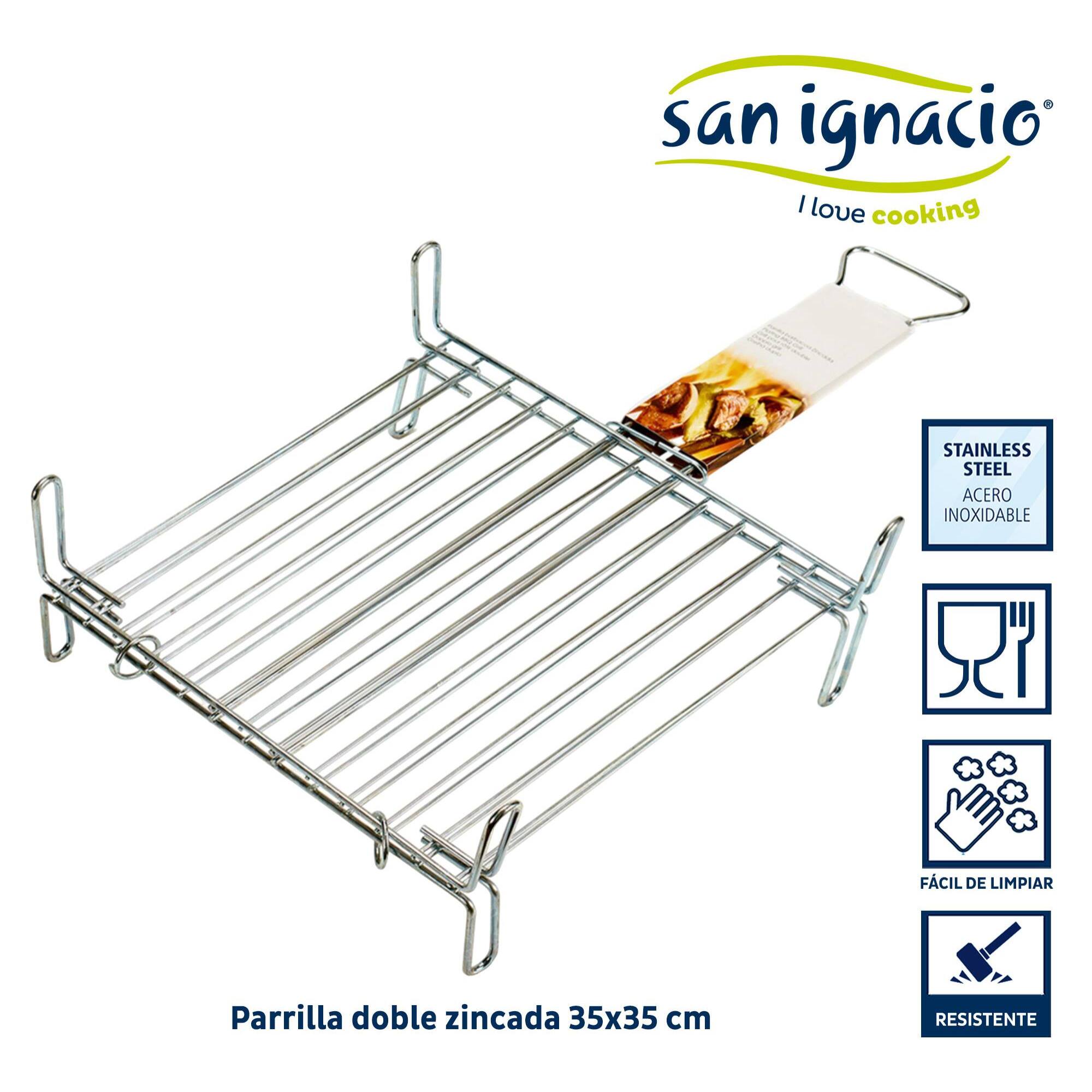 Parrilla doble zincada