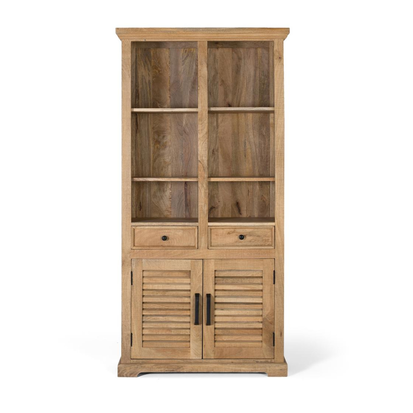 Librería de Madera de Mango 90 Cm Estilo Rústico Contemporáneo