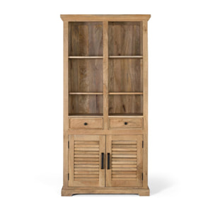 Librería de Madera de Mango 90 Cm Estilo Rústico Contemporáneo