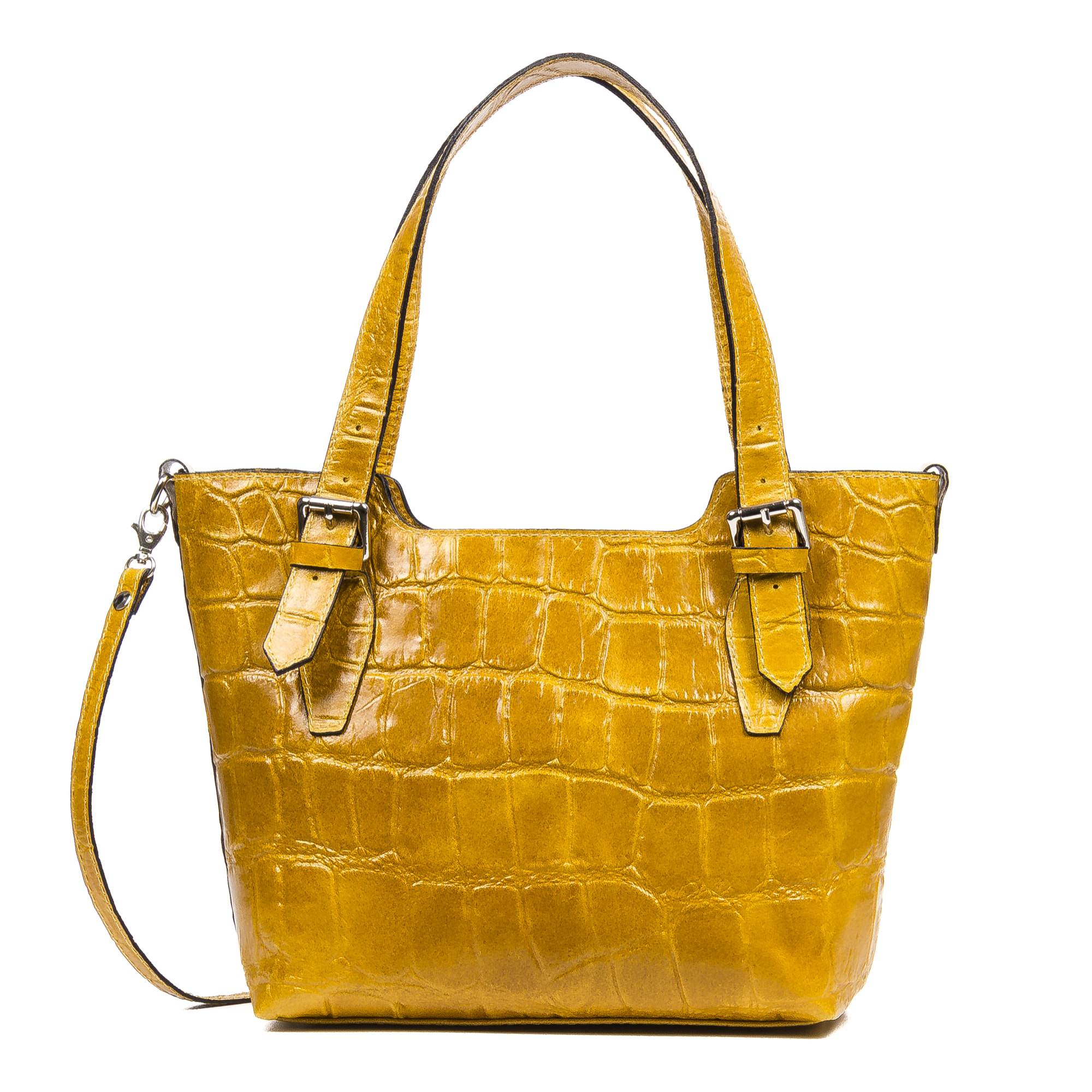 Arezzo Borsa tote Donna.Pelle autentica Camoscio Incisa Coccodrillo Grande Camoscio