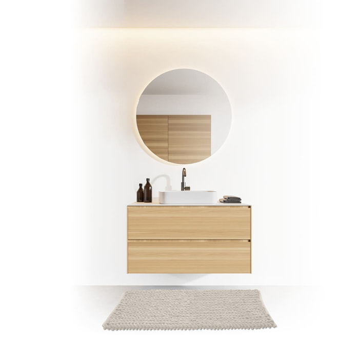 Tapis de bain 50x75 cm Beige naturel Colorama