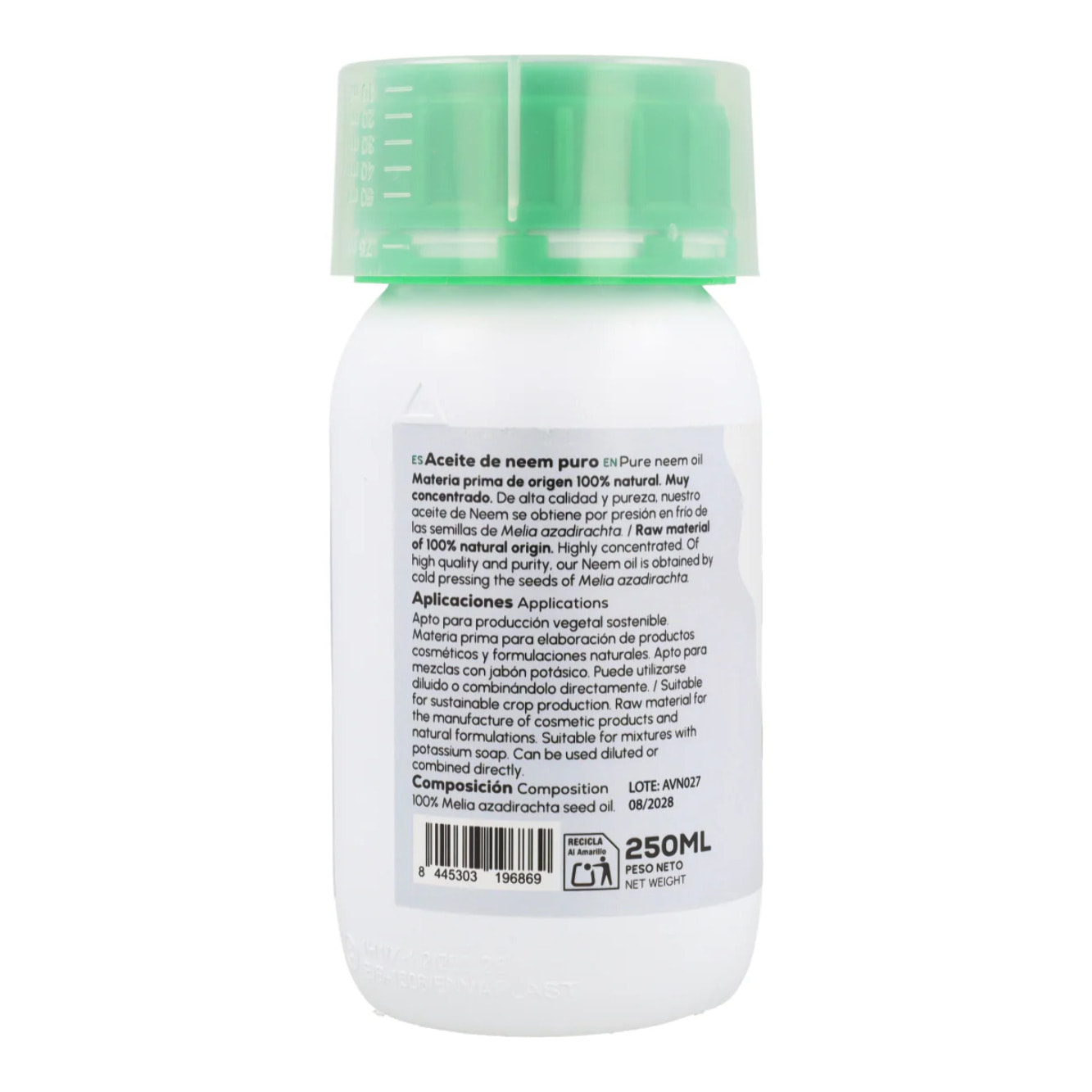 Aceite de Neem 100% Puro y Natural Planeta Huerto 250ml