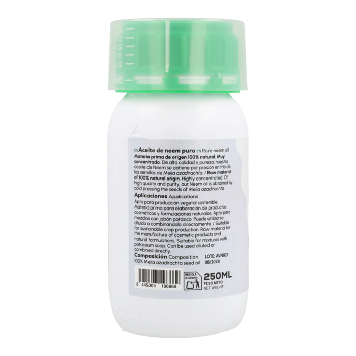 Aceite de Neem 100% Puro y Natural Planeta Huerto 250ml