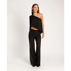 Pantalón de mujer largo con transparencia