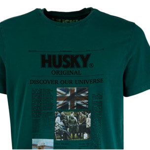 HUSKY t-shirt uomo evergreen