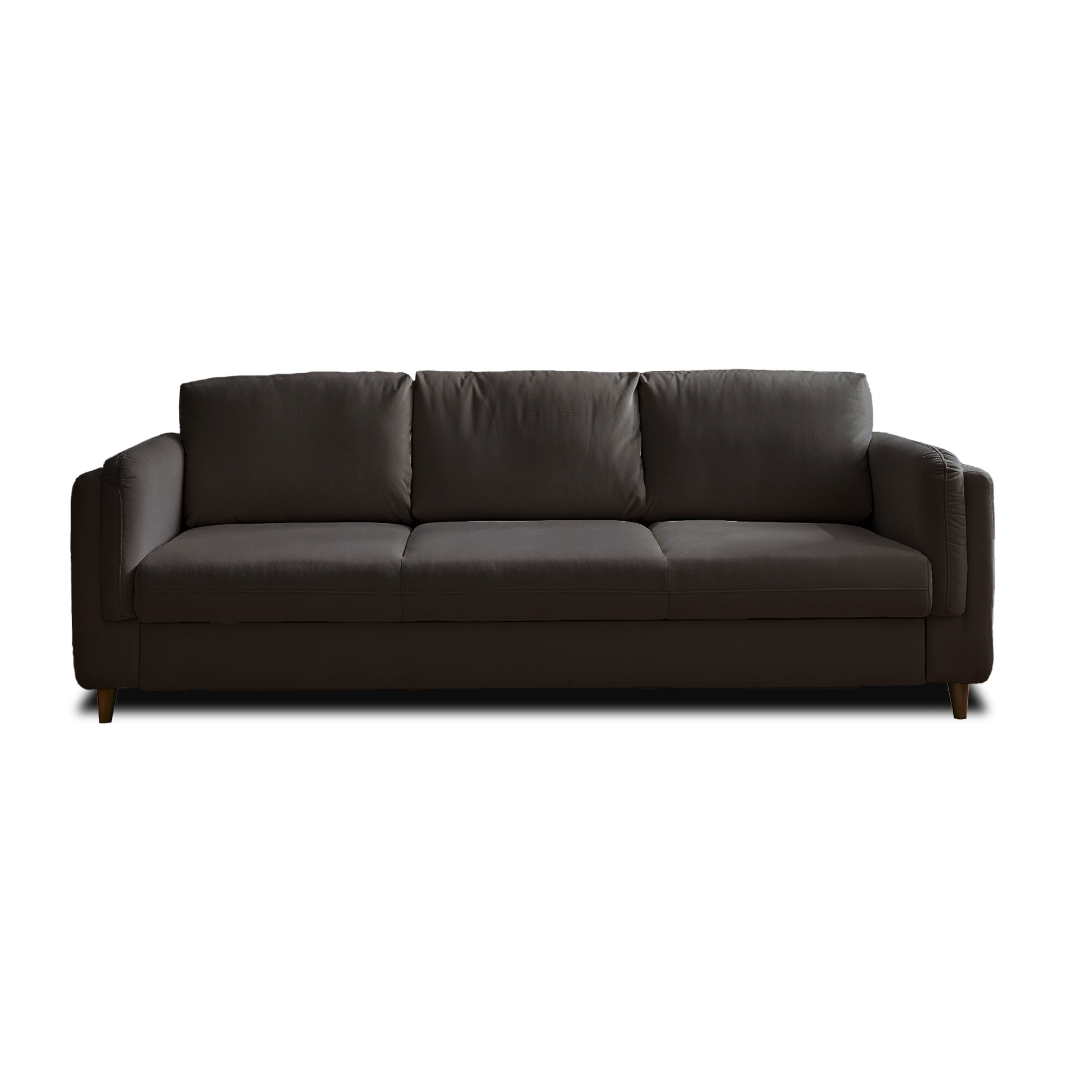 Brooke - canapé 3 places - convertible - en velours - Gris foncé