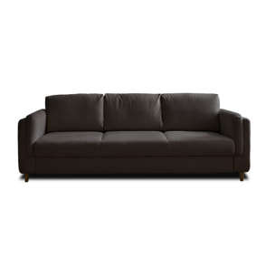 Brooke - canapé 3 places - convertible - en velours - Gris foncé