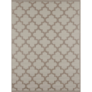 Scoobi - tapis d'exterieur anthracite motif éthnique
