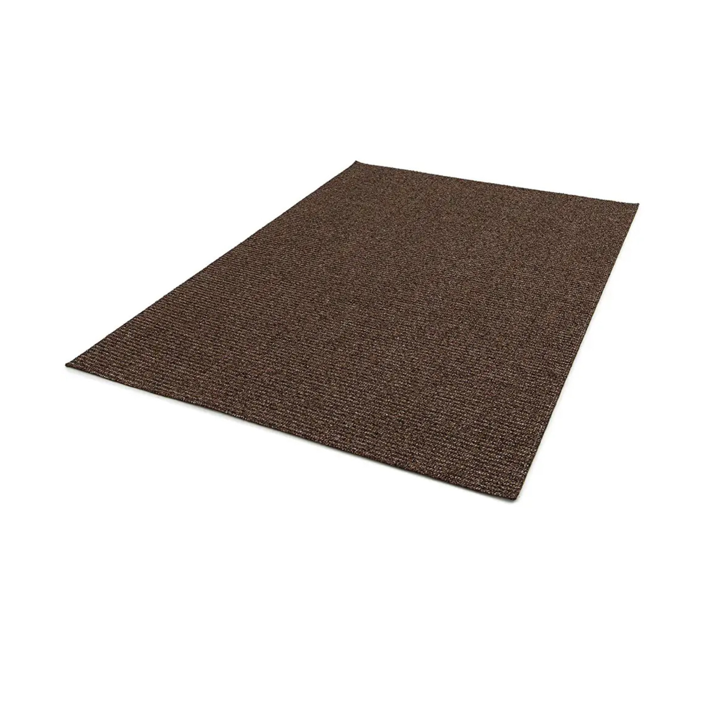 LUMEN Alfombra lavable lisa con bucles marrón, varias medidas disponibles.