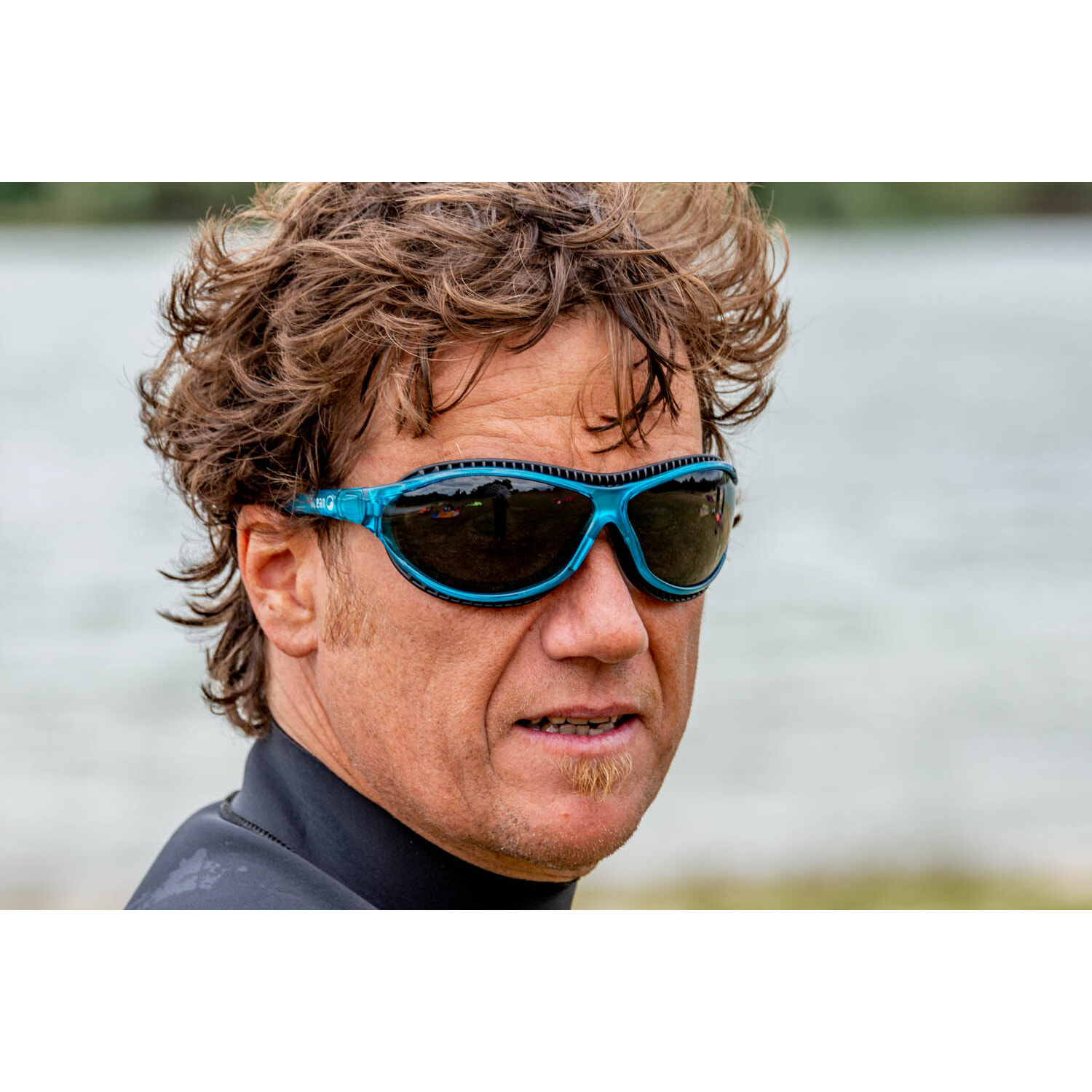Gafas de deportes acuáticos OCEAN TIERRA DE FUEGO - Azul transparente / Ahumada