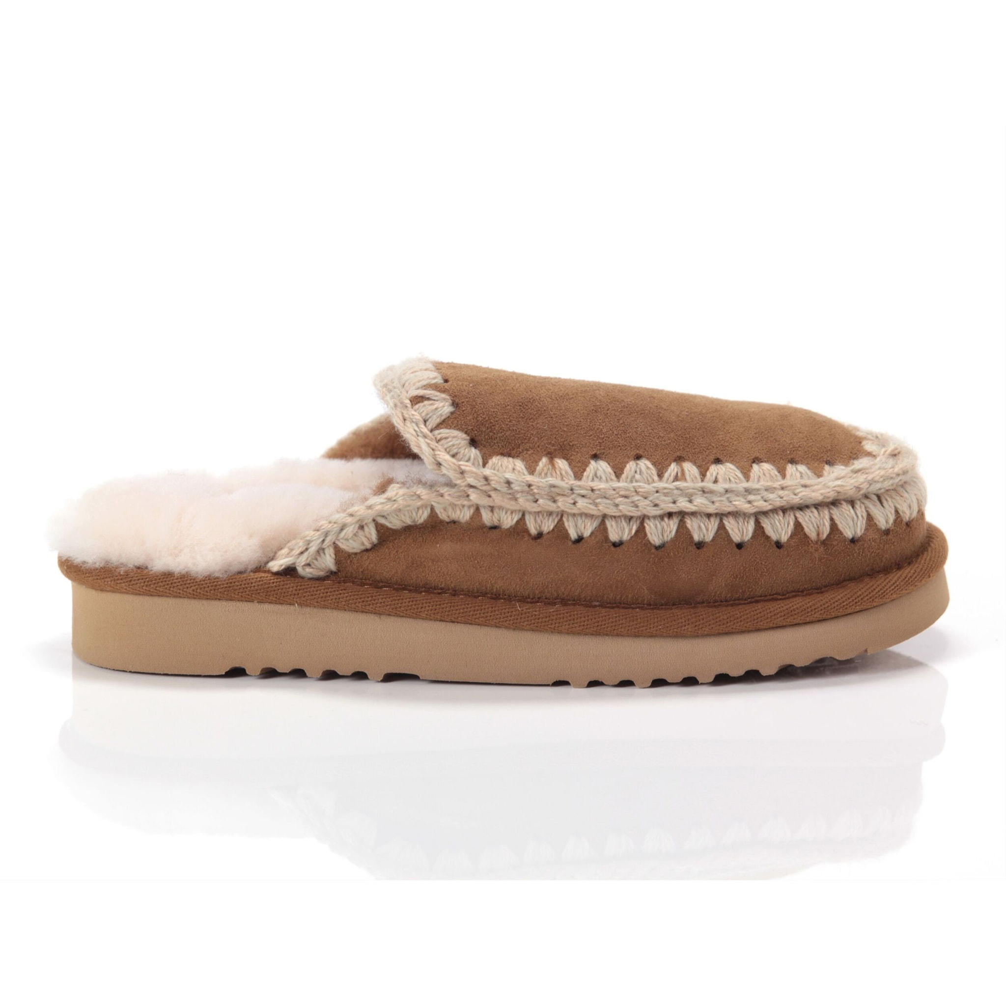 Boots Mou SLIPPER PLAT Marrone