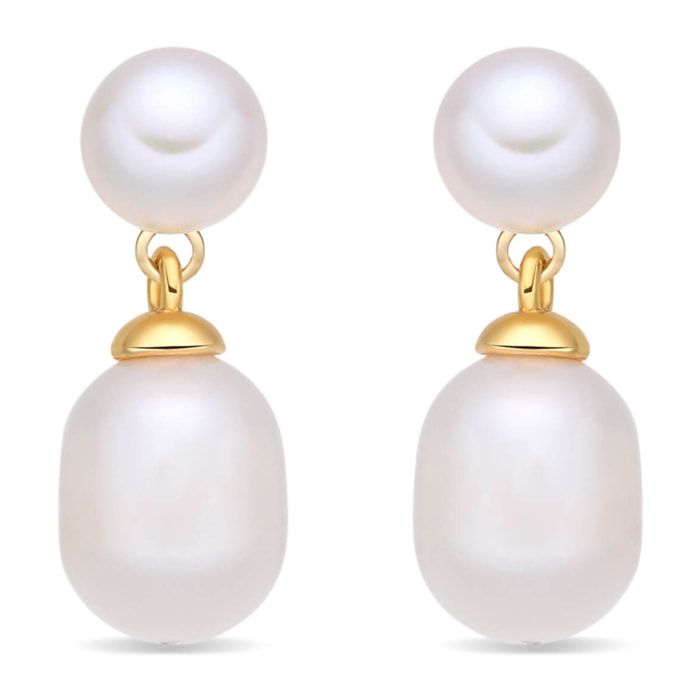 Pendientes Rakco acabado oro amarillo 18k