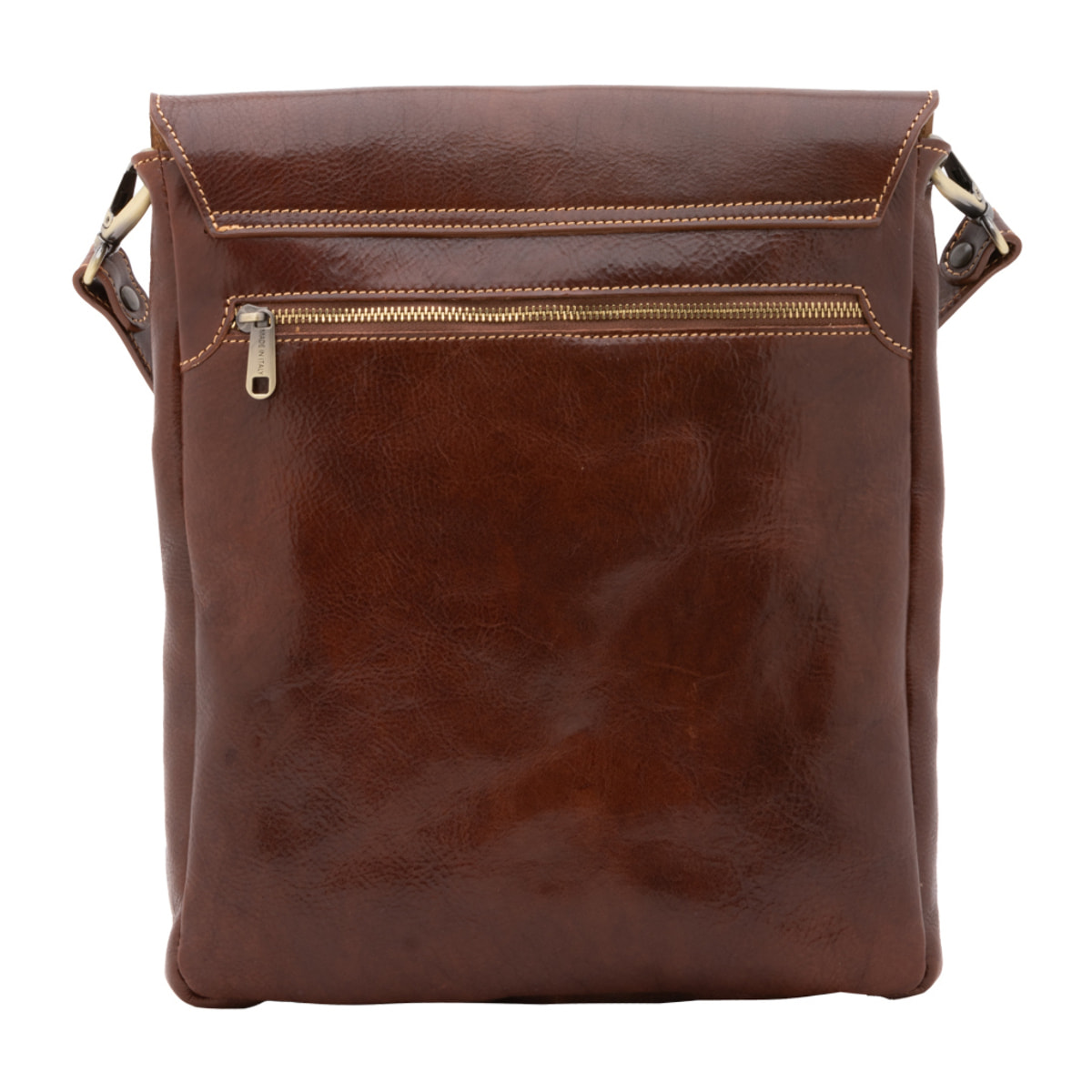 Borsa a tracolla  da uomo In Vera pelle Made in Italy 31x35x4 cm