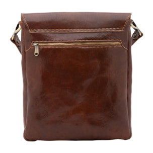 Borsa a tracolla  da uomo In Vera pelle Made in Italy 31x35x4 cm