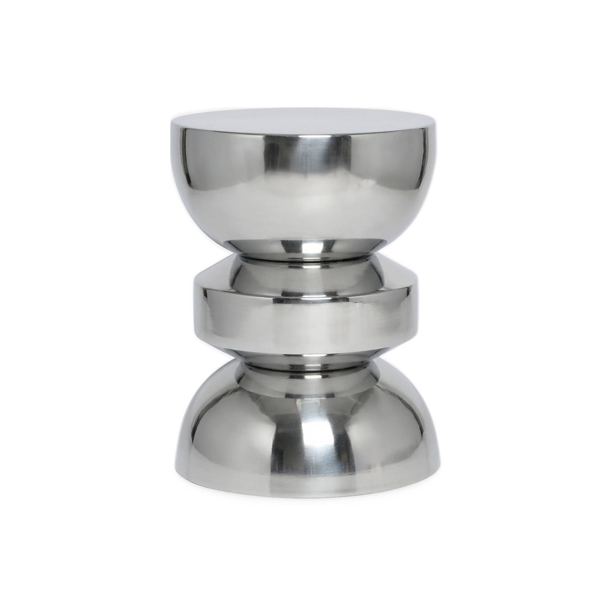 Table d'appoint, bout de canapé, table de chevet acier inoxydable chromé Ø32 x H43,5cm ASSA