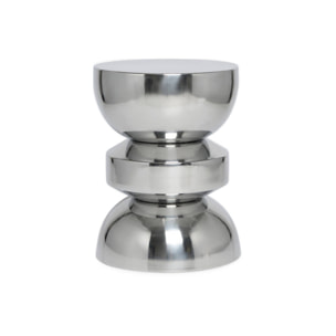 Table d'appoint, bout de canapé, table de chevet acier inoxydable chromé Ø32 x H43,5cm ASSA